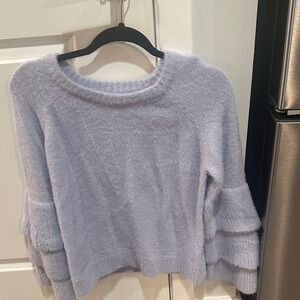 She + Sky Light Purple Crew Neck Sweater